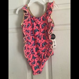 Nicole Miller Butterflies Swimwear one Piece 6X